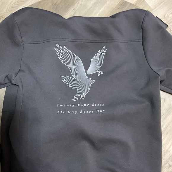 American Eagle Outfitters Black Pullover Hoodie with Logo - Picture 5 of 6